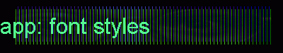 app: font styles
